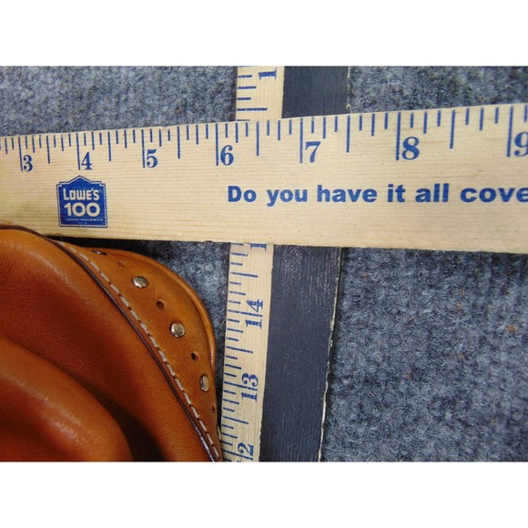 Dooney & Bourke Florentine Satchel Tan Leather Buckle Shoulder Bag FLAWS - Picture 5 of 16